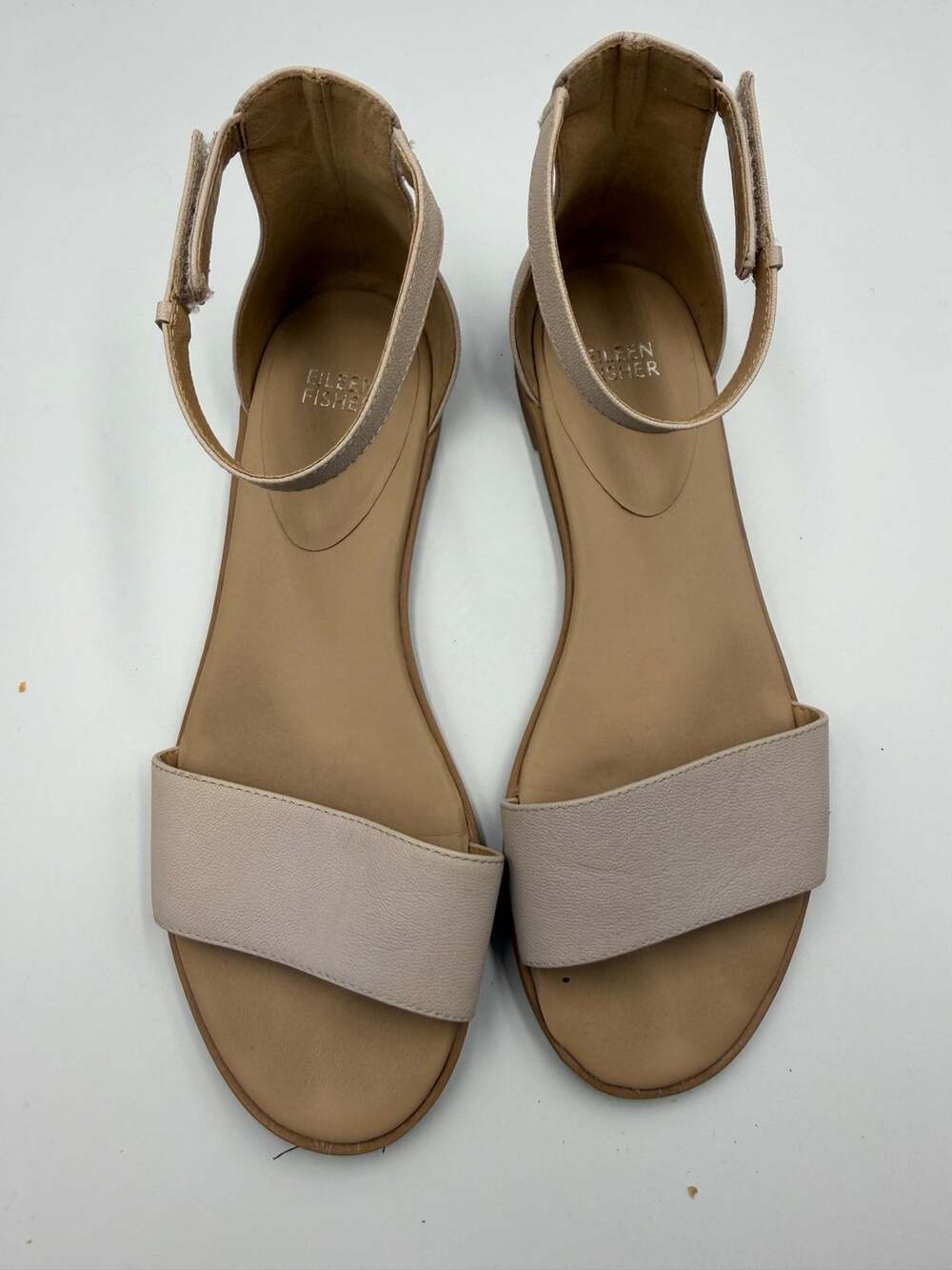 Eileen Fisher escape tumbled leather sandals 9.5